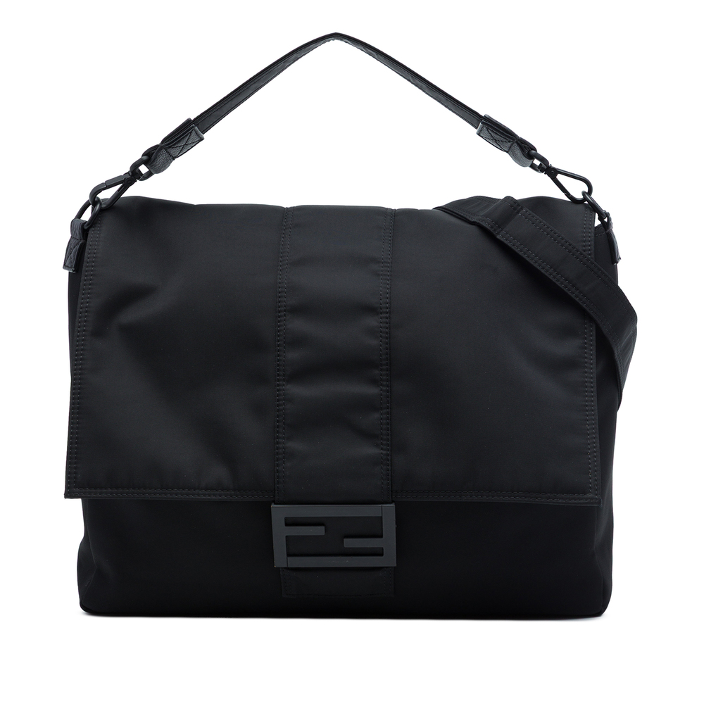 Pre-Loved Fendi Nylon Baguette Messenger Bag